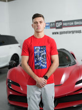 Men's Red Skull Blue T-Shirt